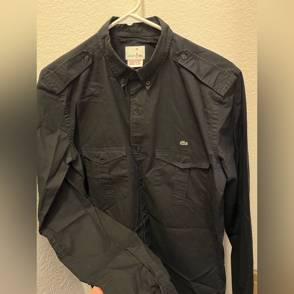 Lacoste🐊 long-sleeve shirt, black🖤😍